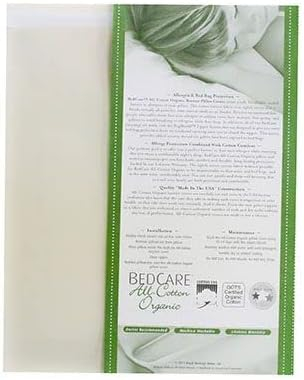 National Allergy Premium 100% Organic Cotton Pillow Protectors with Zipper Standard Size - GOTS Certified - Natural Breathable Hypoallergenic Encasement - Organic 100% Cotton Pillowcases Cover Cases