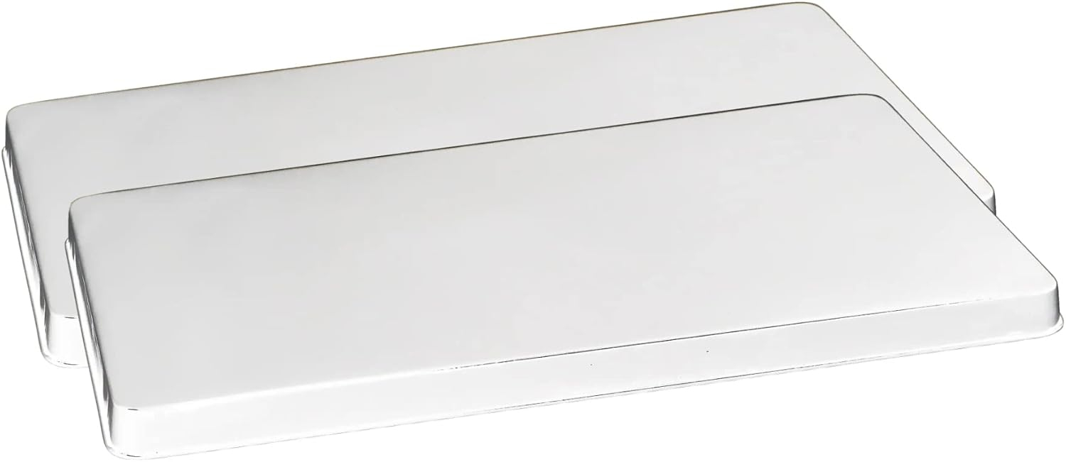 Calypso Basics, Tin Rectangular Burner Cover Set of 2, White