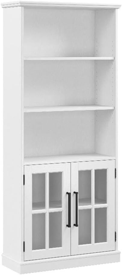 Westbrook 5 Shelf Bookcase with Glass Doors by Bush Furniture