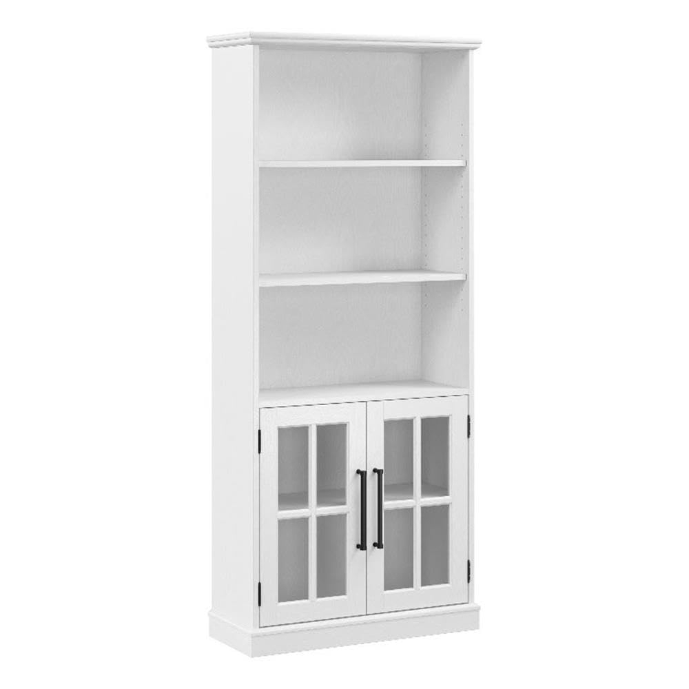 Westbrook 5 Shelf Bookcase with Glass Doors by Bush Furniture