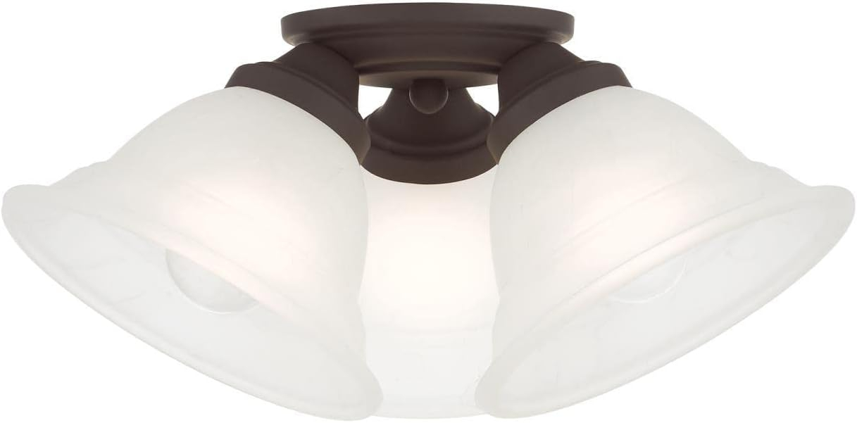 Livex Lighting Wynnewood 3 - Light Flush Mount in  Bronze