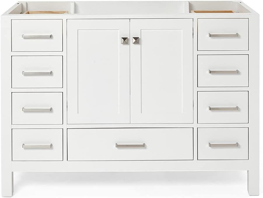 Ariel A049s-Bc Cambridge 48" Single Free Standing Vanity Cabinet Only - White