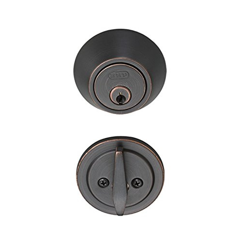 Better Home Products Single Cylinder Standard Deadbolt for Front Door and Garage Door Featuring Key Lock Security - Dark Bronze