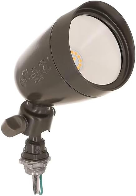 Hubbell 120 -Watt EQ LED Bronze 1 -Head Switch-Controlled Flood Light with Adjustable 1000