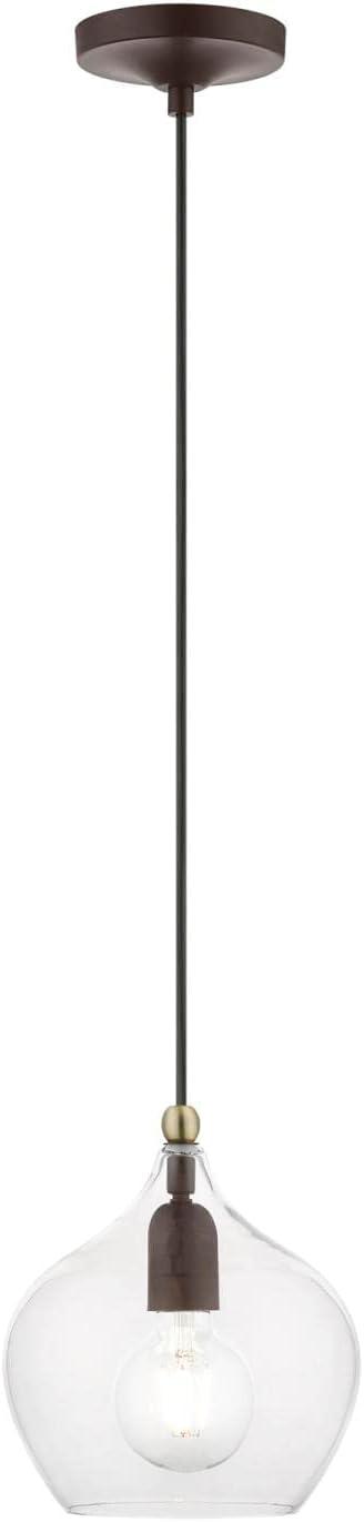 Livex Lighting Aldrich 1 - Light Pendant in  Bronze/Antique Brass
