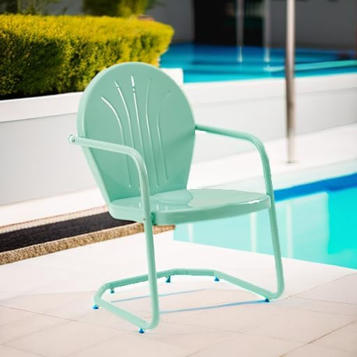 Griffith Aqua Metal Outdoor Lounge Chair