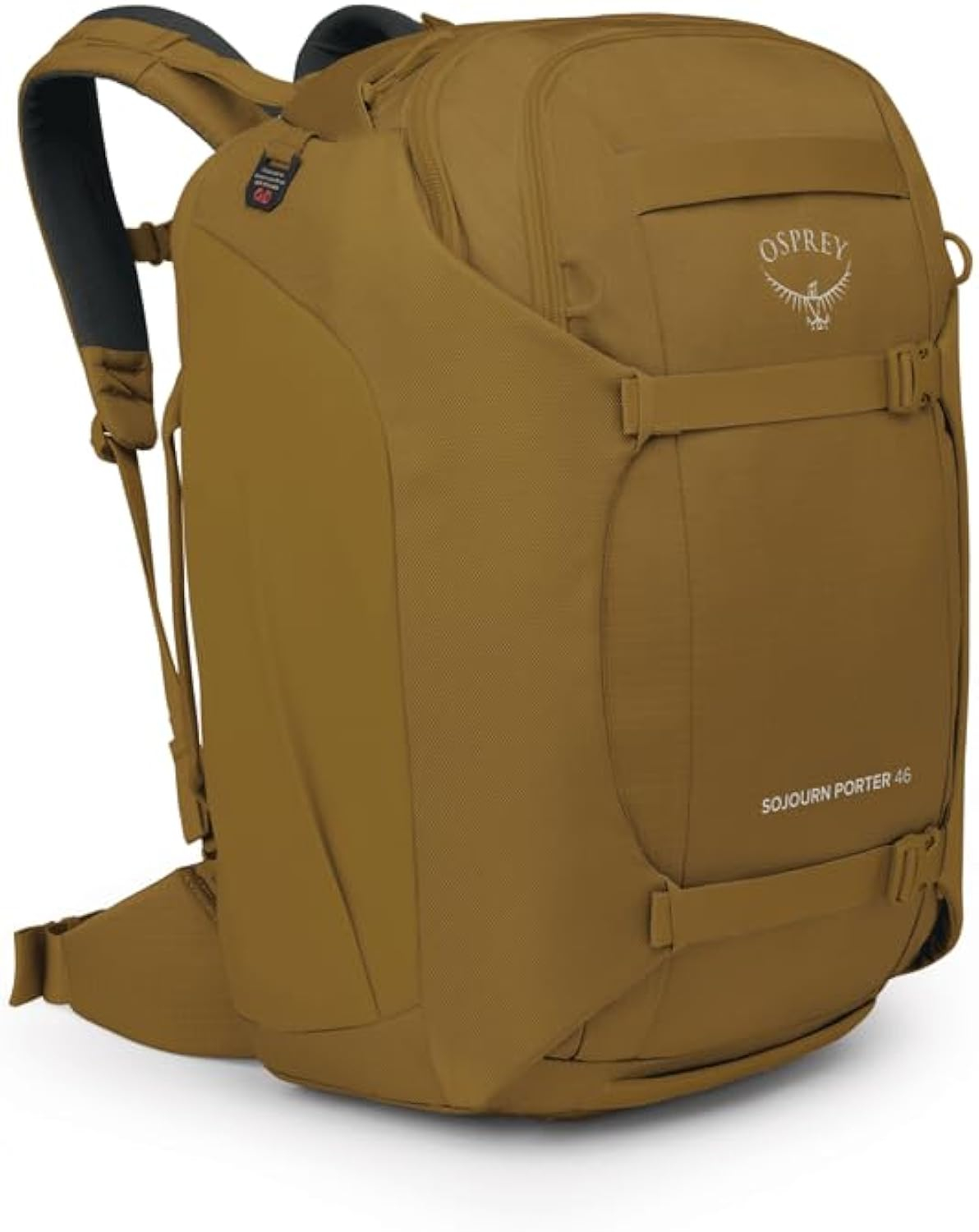 Brindle Brown Nylon 46L Travel Backpack with AirScape Panel