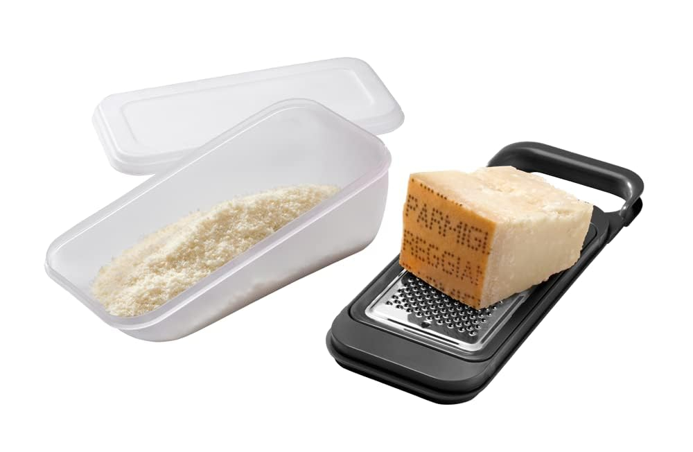 Italian Stainless steel grater with sealed container for cheese