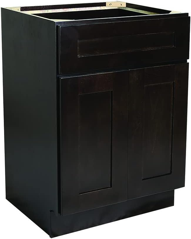 Design House Brookings Base Cabinet in Espresso, 24-inch x 24-inch x 34.5-inch