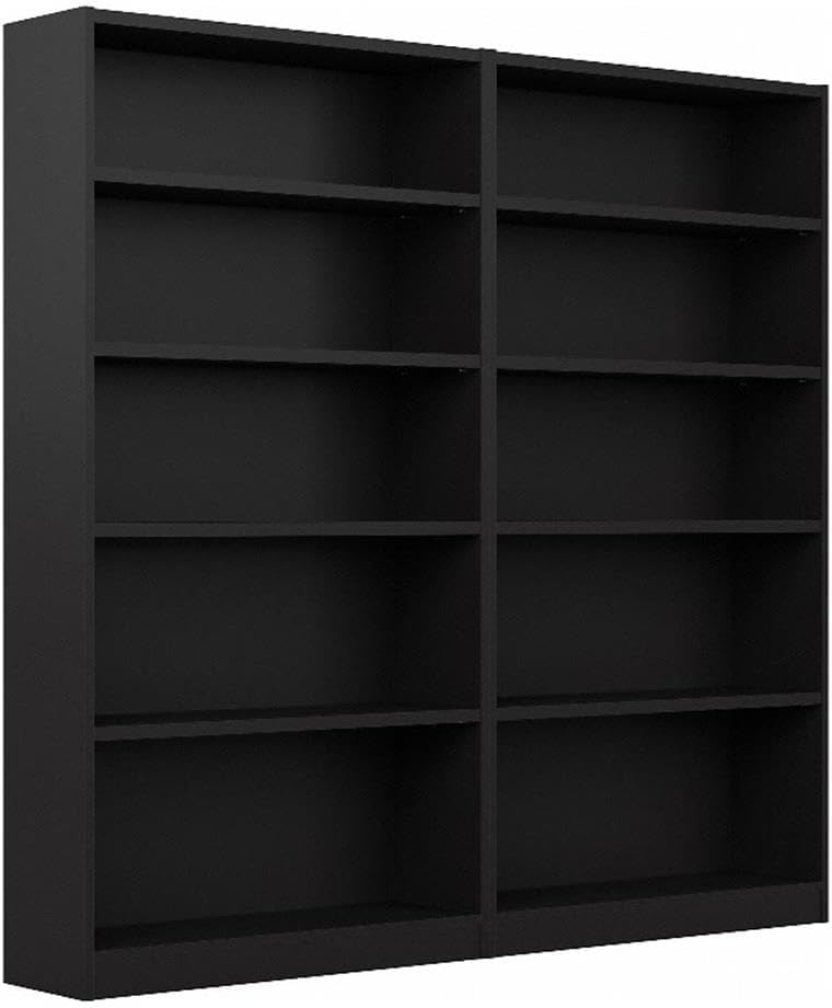 Bush Furniture Universal 5 Shelf Bookcase Set of 2