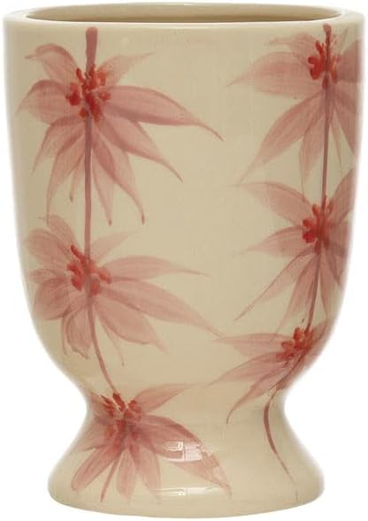 Creative Co-Op Round Stoneware Footed Planter