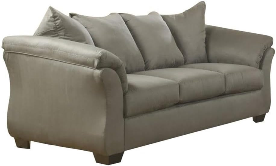 Signature Design by Ashley Darcy Fabric Sofa in Cobblestone