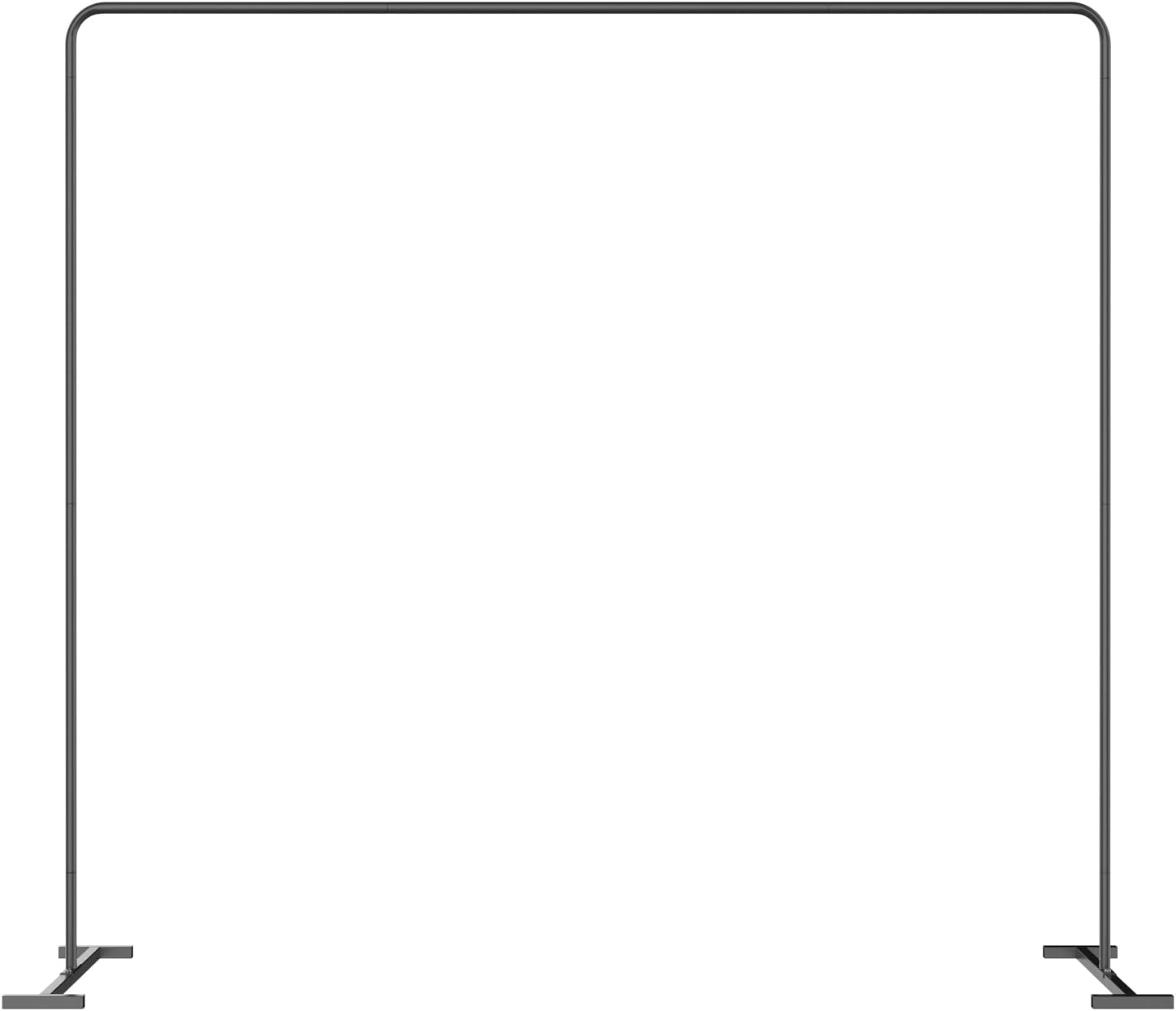 LANGXUN Heavy Duty Metal Square Backdrop Stand Arch for Wedding Birthday Graduation Decorations, Ceremony Reception, Event Party Supplies, Baby Shower Photo Booth Background Supplies (Black)