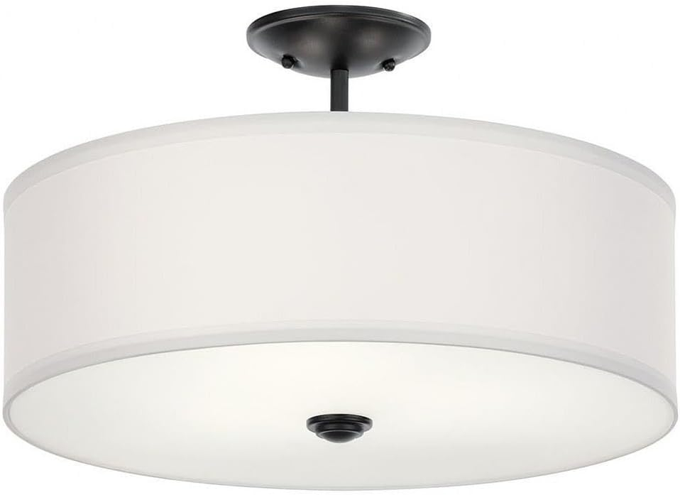 Kichler Lighting Shailene 3 - Light Semi-Flush Mount in  Black