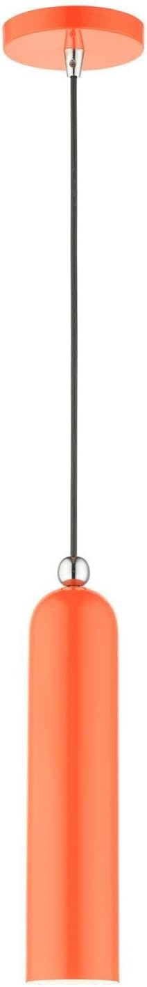 Livex Lighting Ardmore 1 - Light Pendant in  Shiny Orange