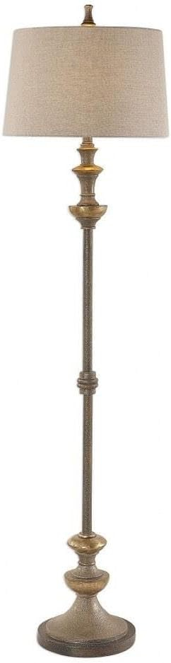 Uttermost Vetralla 66 1/2" Silver and Bronze Traditional Floor Lamp