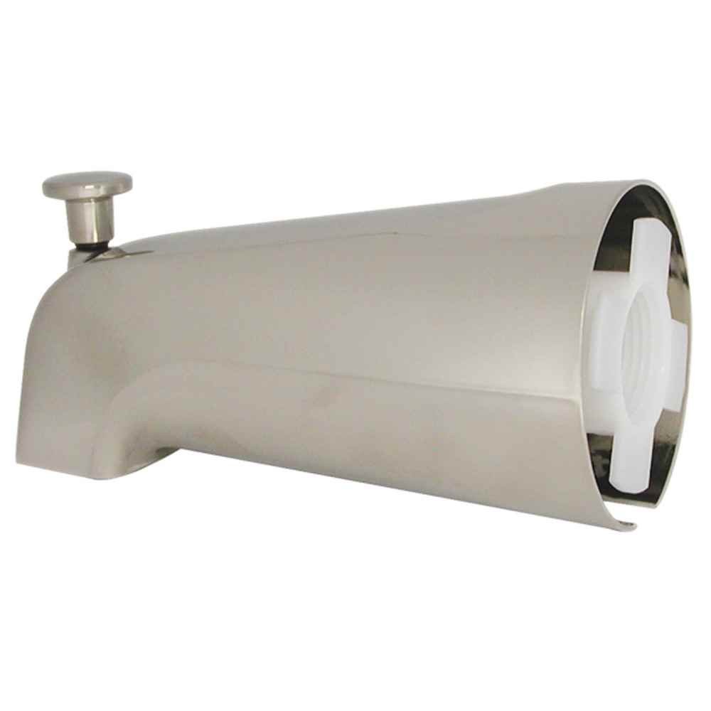 Danco Universal Bathroom Tub Spout with Diverter in Brushed Nickel (89249)