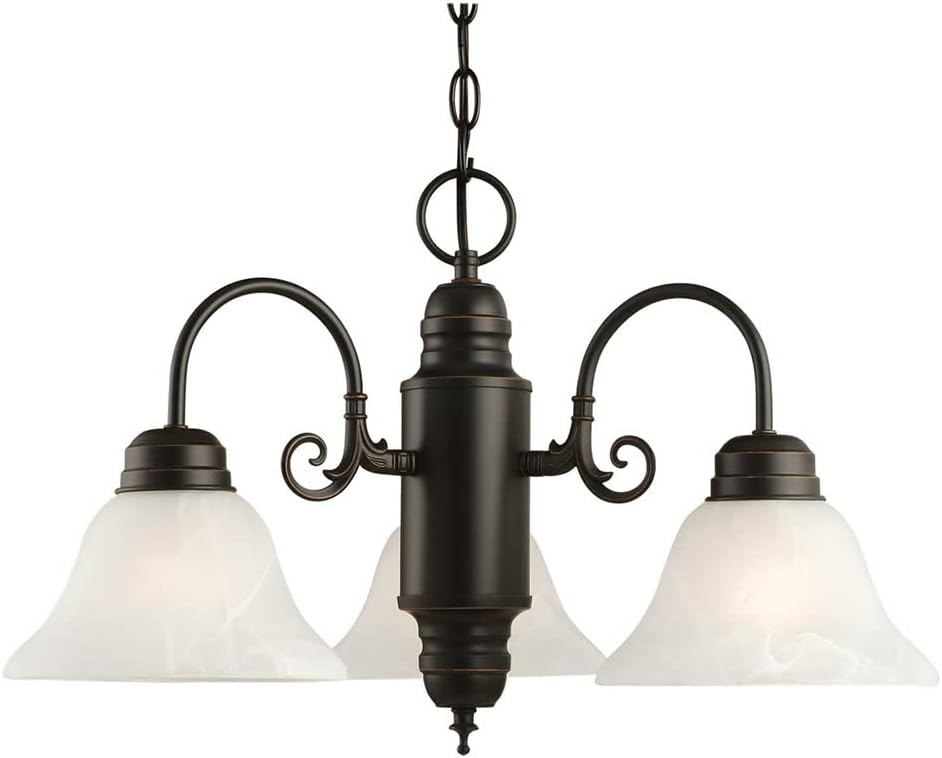 Design House Willowdale Pendant Light Fixture - Traditional Alabaster Glass Bowl Shade for Kitchens, Foyers, Dining Rooms - Adjustable Height Pendant Light Fixture - Satin Nickel, 589747