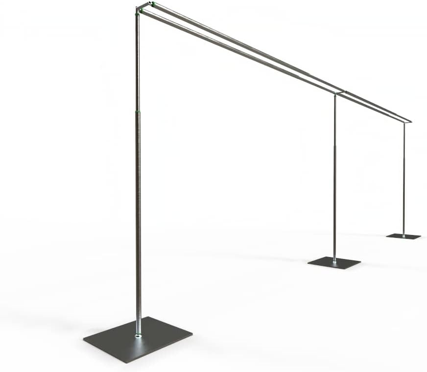 Adjustable Heavy Duty Portable Pipe and Drape Backdrop Kit 10FT x 20FT Double Crossbar Quick Set Up Without Tools for Wedding&Party&Event&Photography&Show&Display (No Drape)
