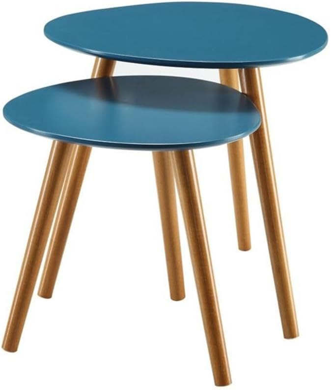 Convenience Concepts Oslo Nesting End Tables, Blue / Natural