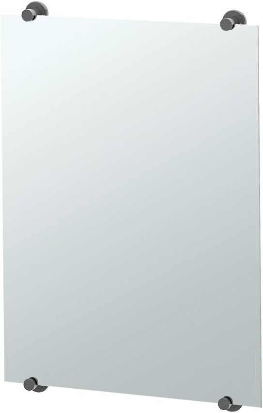 Latitude Wall Mount Frameless Rectangle Bathroom Vanity Mirror | Mount Landscape or Portrait