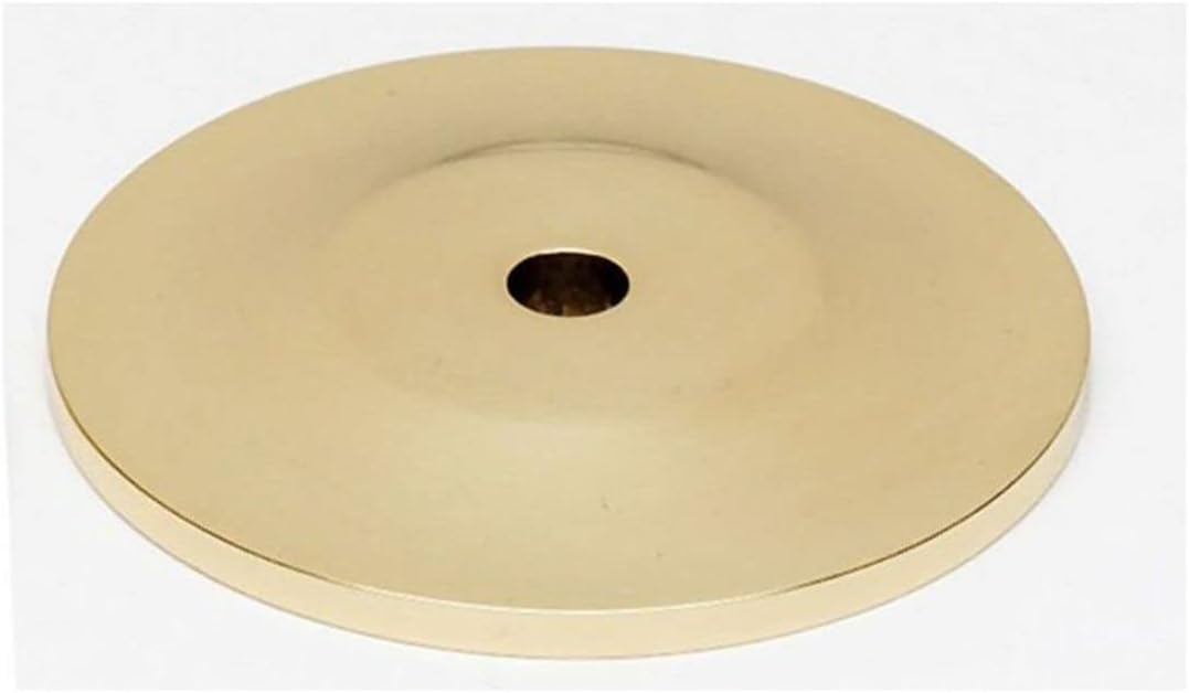 Polished Brass Traditional Round Knob Backplate
