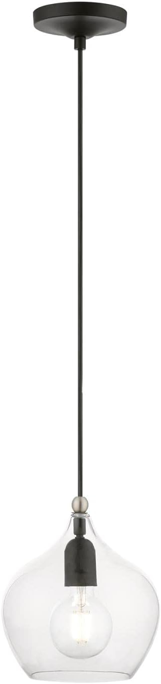 Livex Lighting Aldrich 1 - Light Pendant in  Black/Brushed Nickel