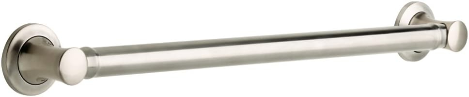 Carlisle 16 in. Decorative Grab Bar in SpotShield Satin Nickel