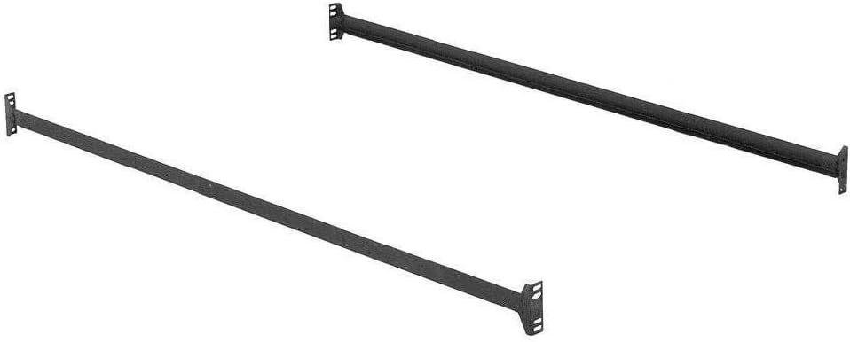 Black Matte 76" Steel Bolt-On Bed Rails for Twin and Full Size Beds