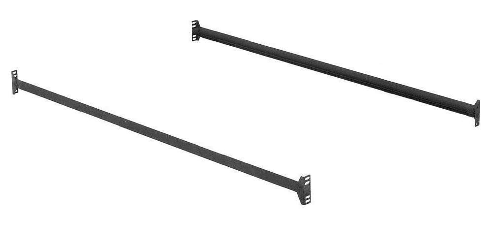 Black Matte 76" Steel Bolt-On Bed Rails for Twin and Full Size Beds