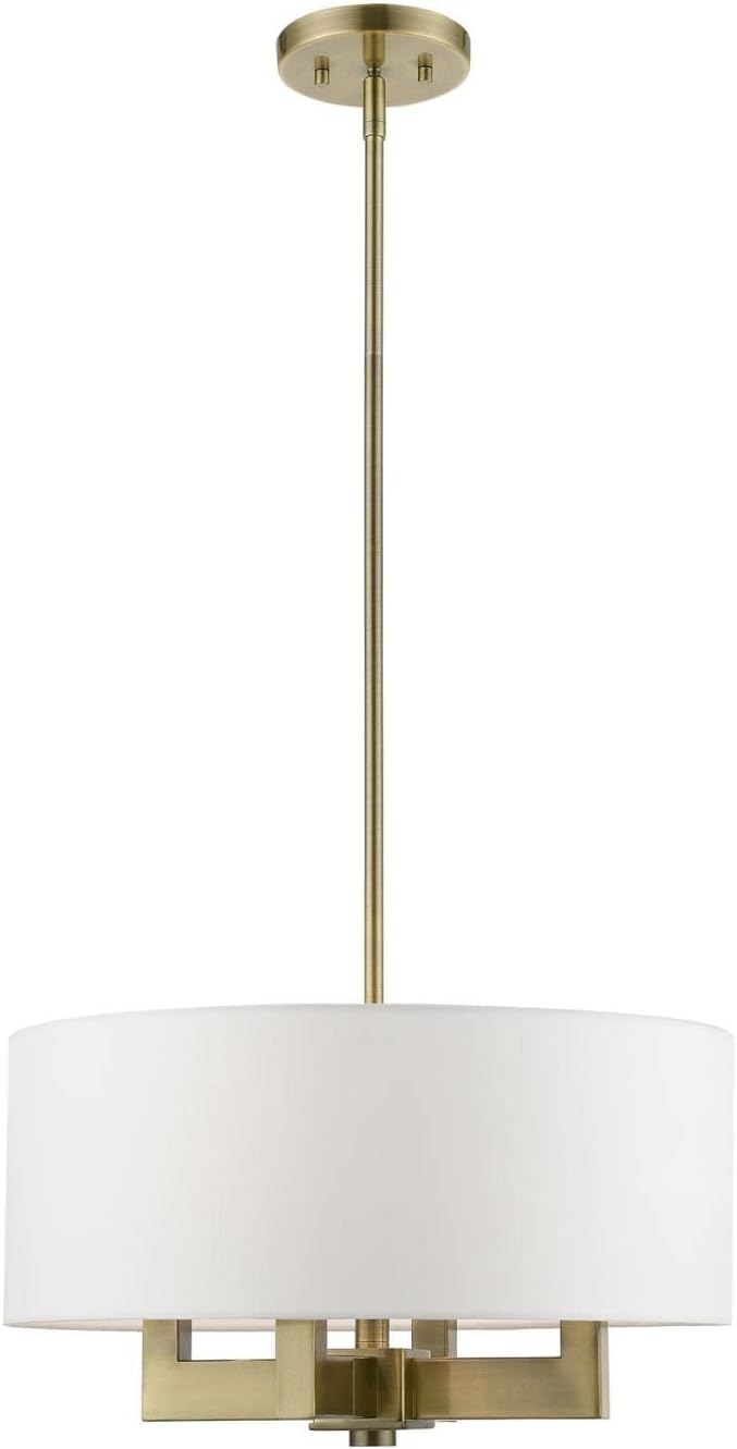 Livex Lighting Cresthaven 4 - Light Chandelier in  Antique Brass