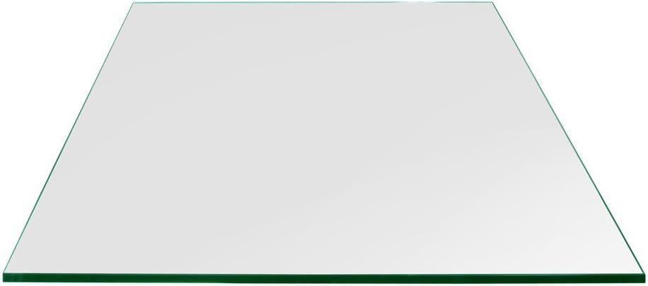 30 inch Square Glass Table Top - Tempered - 1/4" Thick Glass Surface, Safe Flat Polished, Eased Corners, Multipurpose for Dining Table, Patio, Coffee and End Table