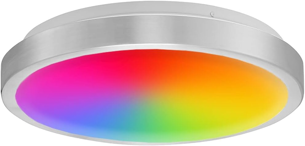 Luvoni by Maxxima 13 in. Smart WiFi LED Round Flush Mount Ceiling Light, Dimmable, CCT 2000K-5000K, 1500 Lumens