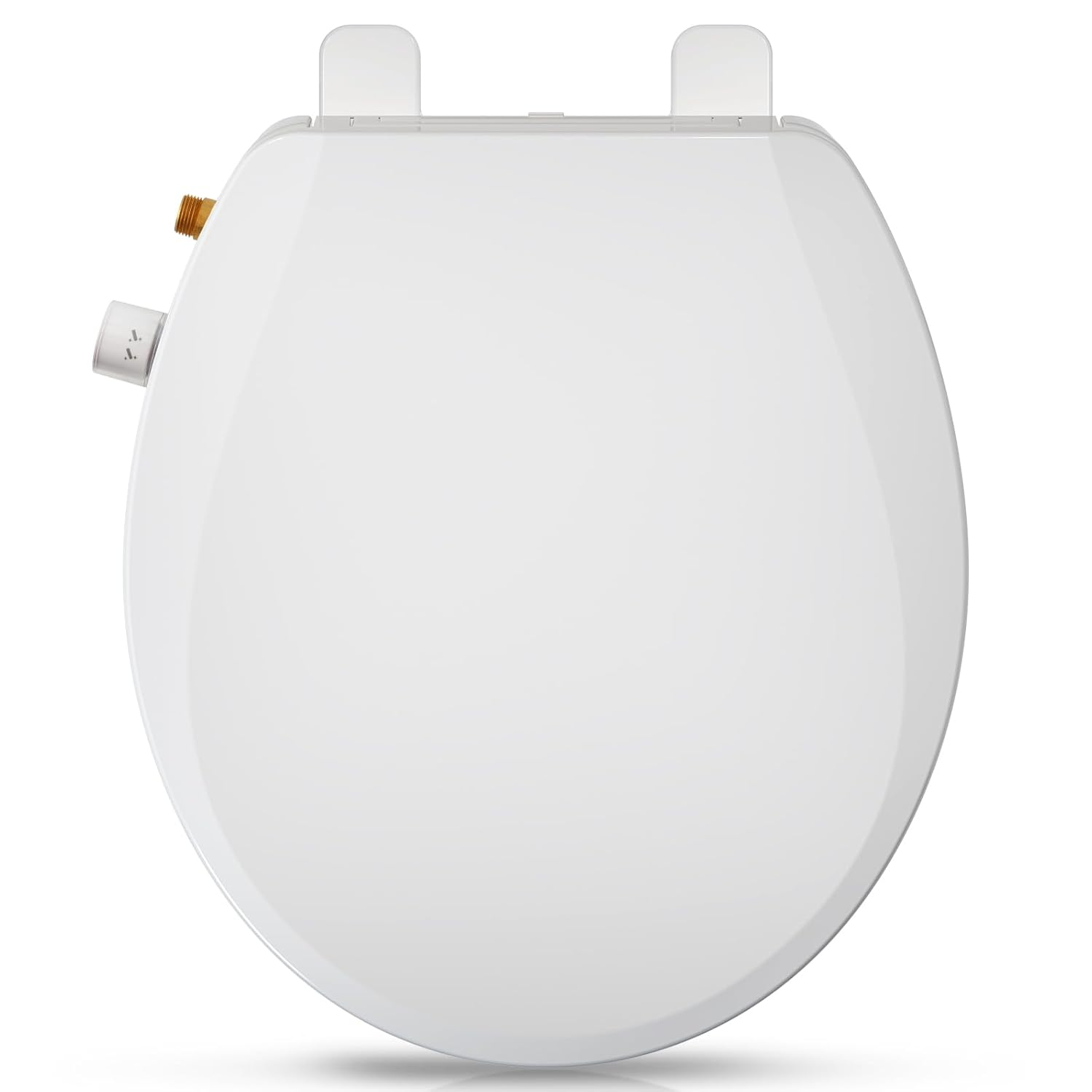 Elongated Bidet Toilet Seat With Quiet-Close, Fit Elongated Toilet Seat, White