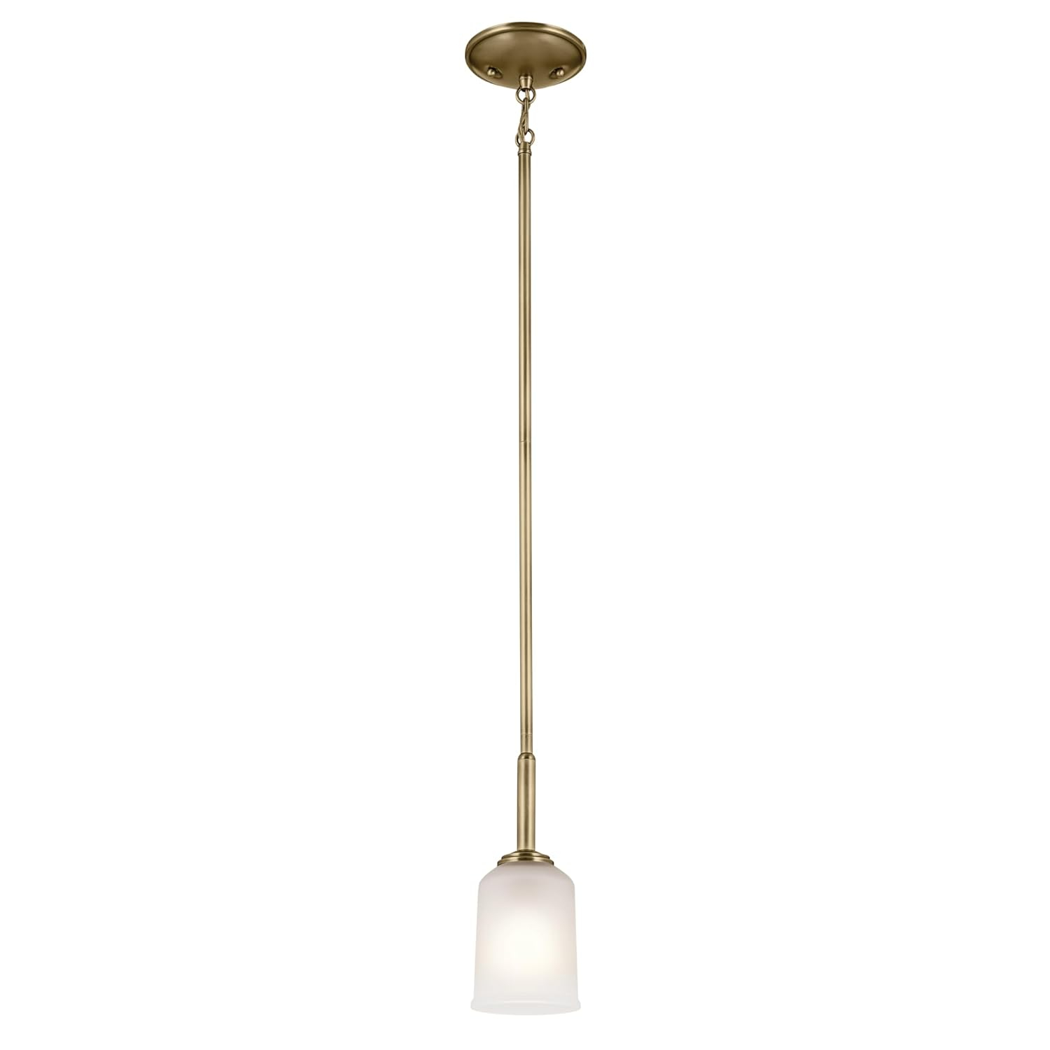 Natural Brass Mini Pendant with Clear Glass Shade