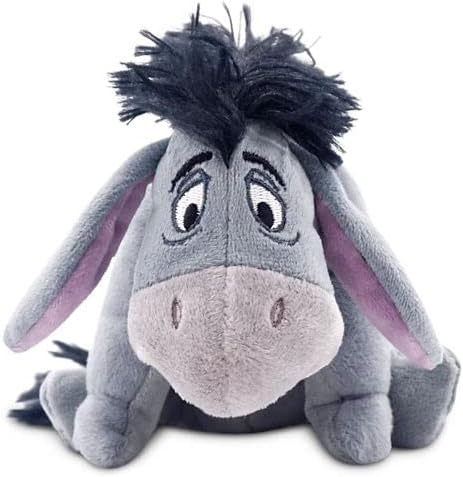 Gray and Pink Eeyore Mini Bean Bag Plush Toy