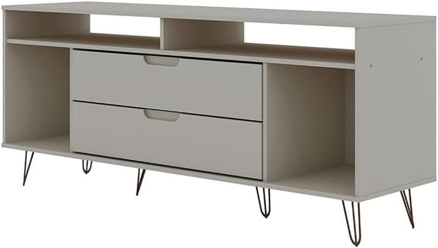 Rockefeller 62.99 TV Stand with Metal Legs and 2 Drawers