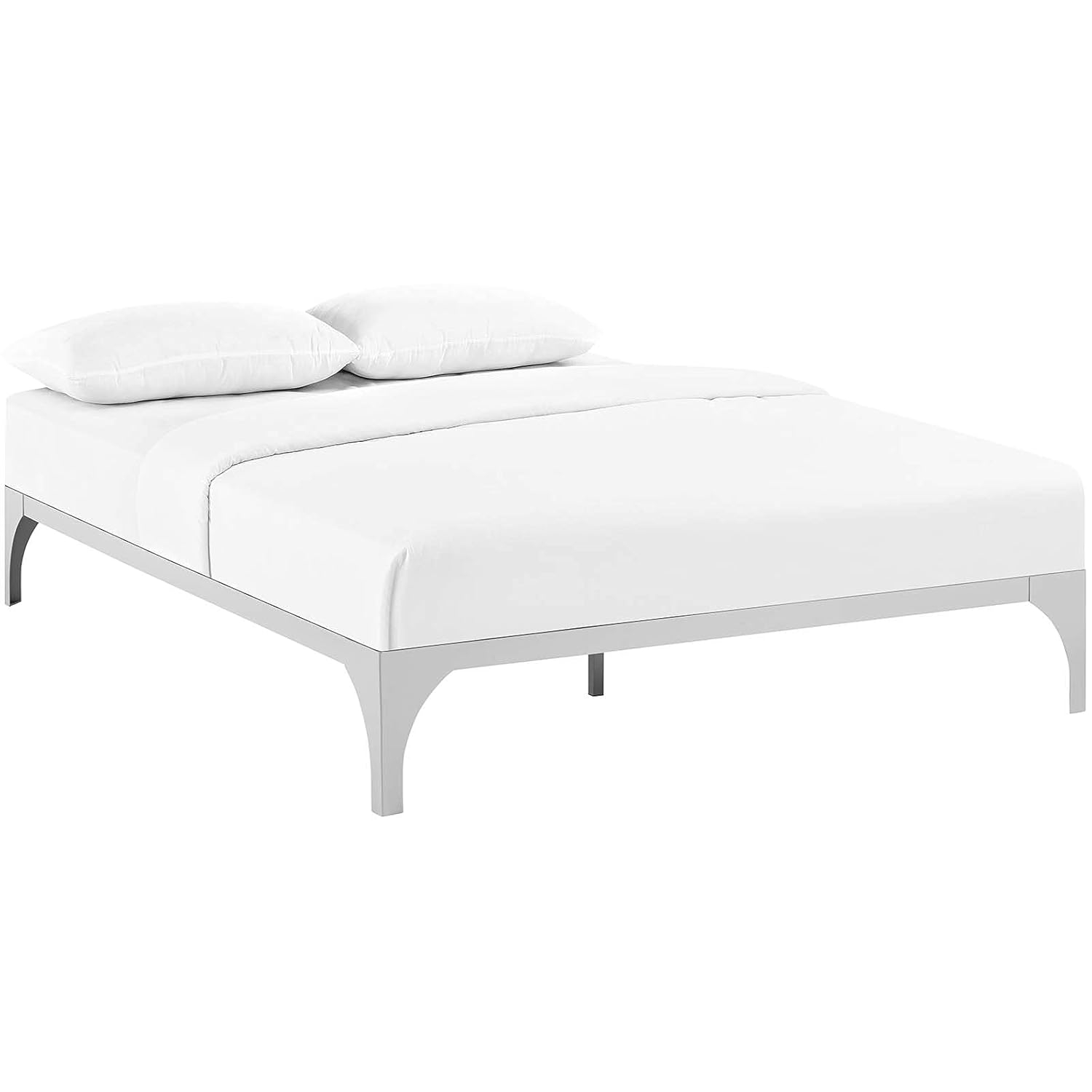 Modway Ollie King Bed Frame in Silver