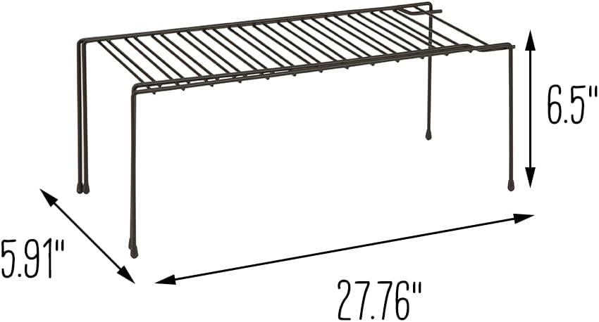 Honey-Can-Do Steel Expandable Kitchen Pantry Organizer Shelf, Black