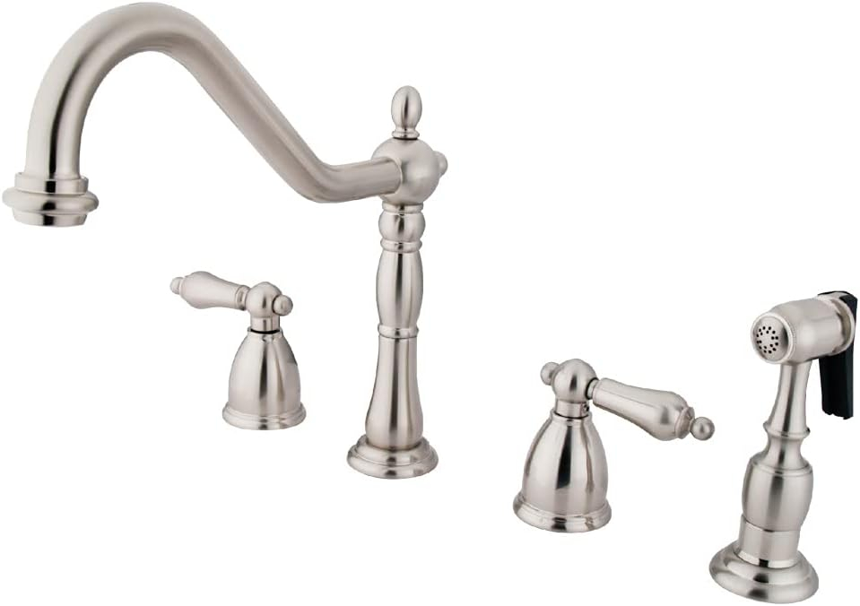 Kingston Brass Heritage Double-Handle Widespread Kitchen Faucet