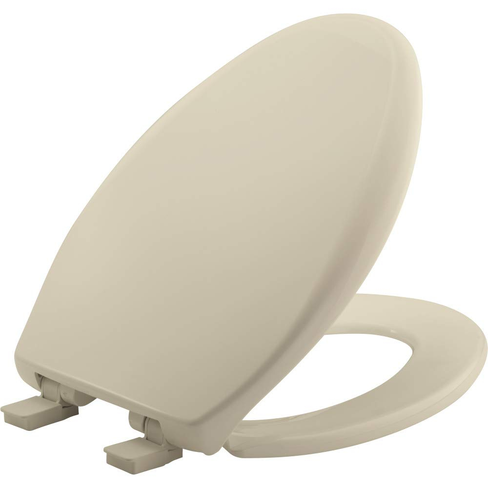 Bemis  Toilet Seat,Elongated Bowl,Bone,14" W GR1200E4 006