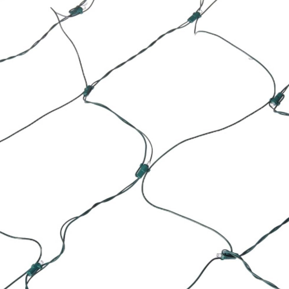 Brite Star 4' x 6' Warm White Wide Angle Net Style LED Christmas Lights - Green Wire