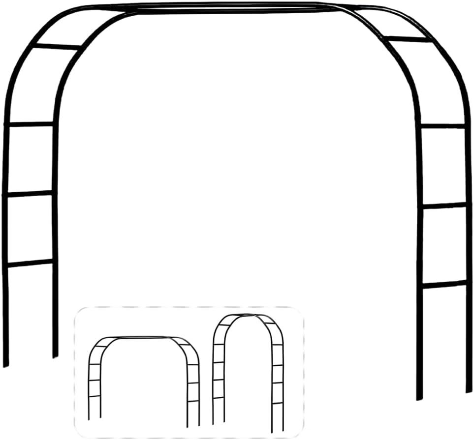 Metal Pergola Arbor,4.6 Feet Wide x7.9 Feet High Assemble Freely for Various Climbing Plant Wedding Garden Arch Bridal Party Decoration Wide Arbor
