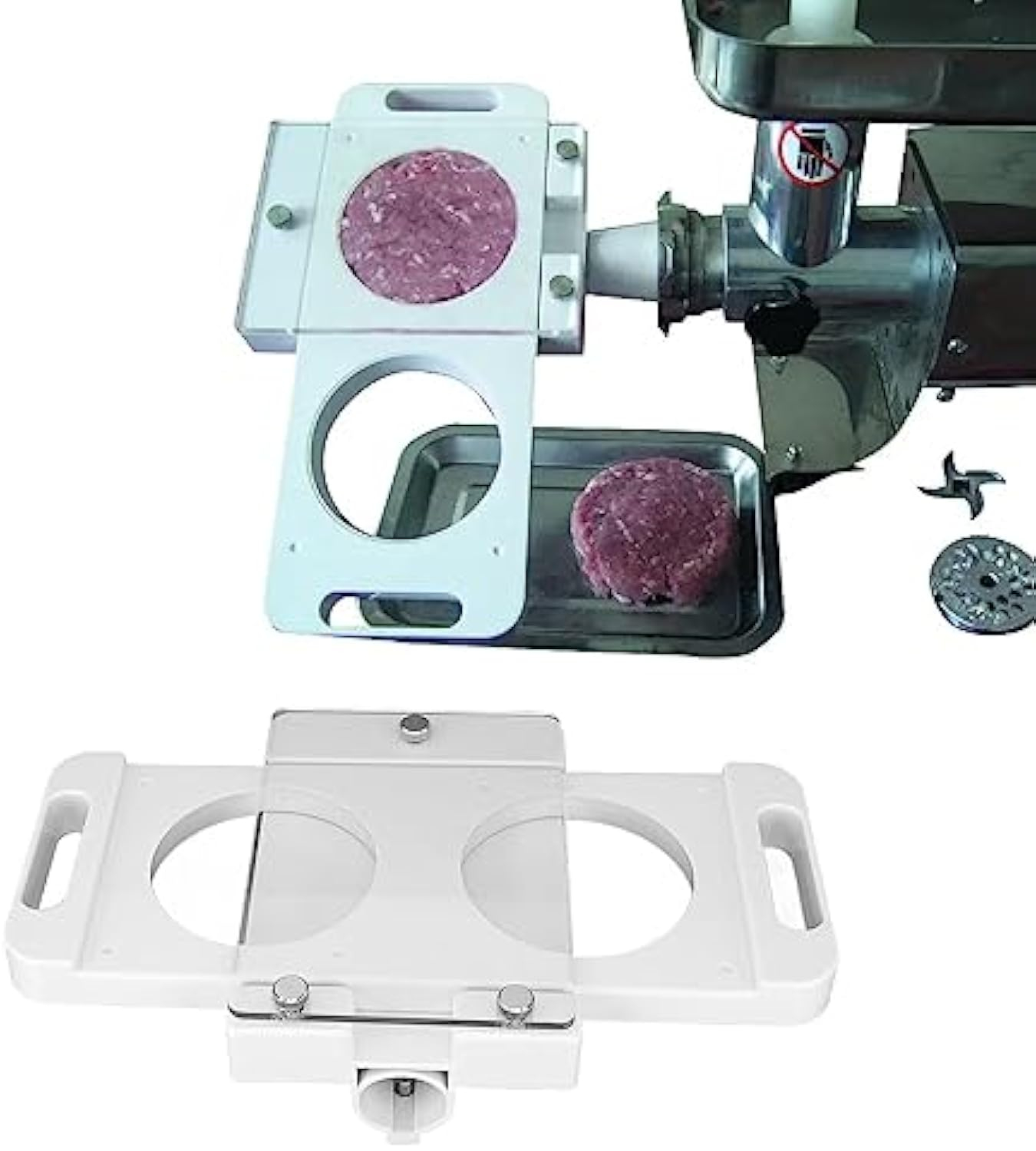 White Non-Stick Plastic Hamburger Press Patty Maker