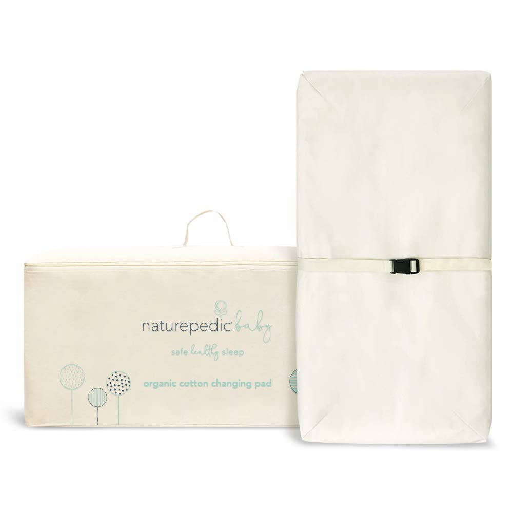 Organic Cotton 4-Sided Contoured Changing Pad with Waterproofing