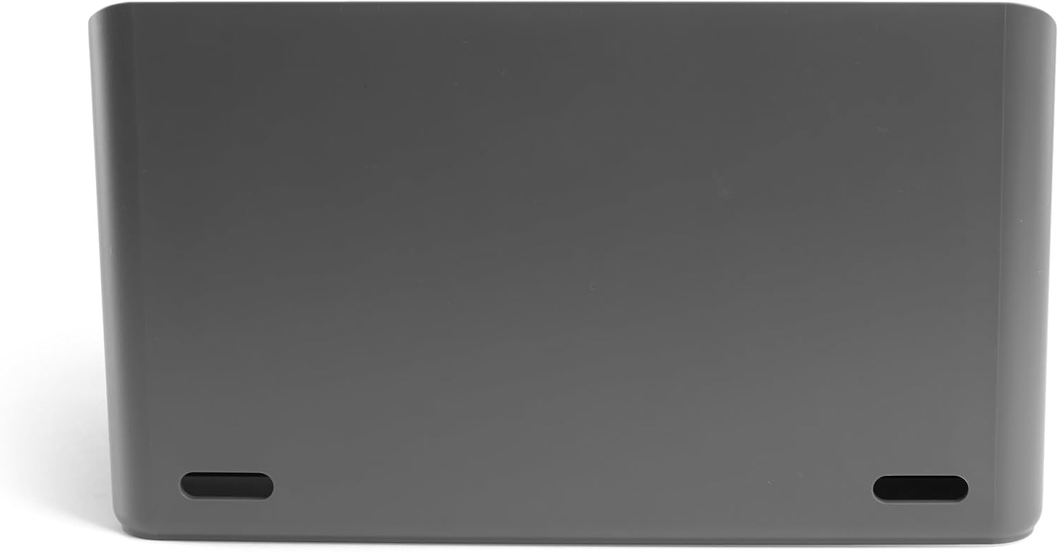 Dark Gray Polystyrene 3-Compartment Desk Organizer