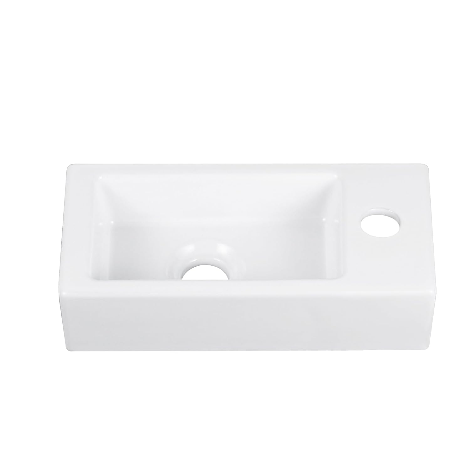 DeerValley DV-1V081R White Ceramic Rectangular 7'' Wall Mount Bathroom Sink