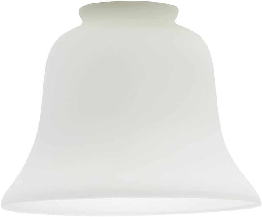 Satin White Bell Glass Shade for Floor and Table Lamps