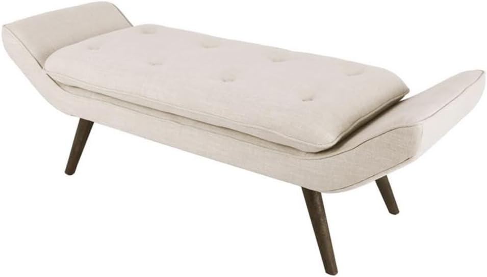 Newcastle Cushioned Tufted Bench, Multiple Colors