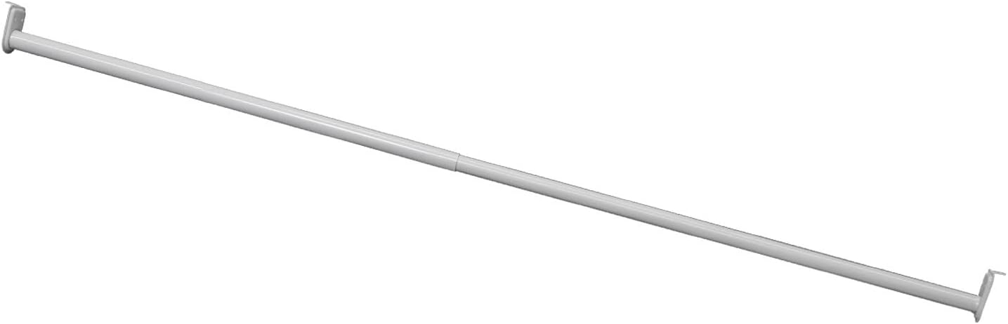 Design House Steel Adjustable 48" to 72" Closet Rod, White